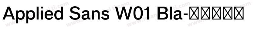 Applied Sans W01 Bla字体转换